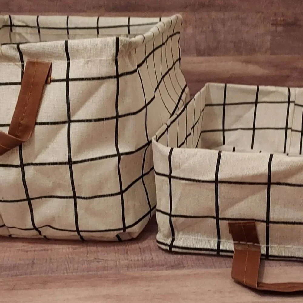 *1 DAY SALE* (3) Collapsible Foldable Sizeable Organization Storage Bins Baskets - Picture 2 of 16